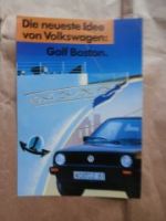 VW Golf2 Typ 19E Boston Prospekt Rarität NEU