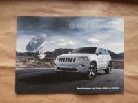 Jeep Grand Cherokee Spezifikationen & Preise 12/2014 NEU