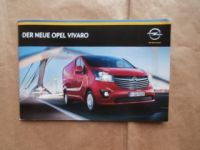 Opel Vivaro +Zubehör Prospekt August 2014 NEU
