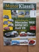 Motor Klassik 8/2012 BMW M3 E30 vs. Audi V8 vs. 190E 2.5-16 W201