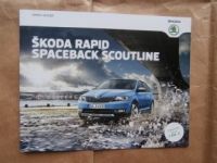 Skoda Rapid Spaceback Scoutline Prospekt 9/2015 NEU