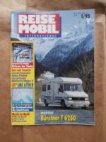 Reise Mobil 1/1993 Bürstner T6250,LMC 6700R, Mobilvetta  Skipper