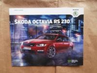 Skoda Octavia RS 230 Sonderprospekt September 2015 NEU
