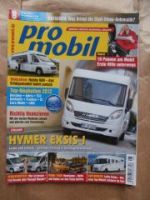 pro mobil 8/2011 Hymer Exsis I, Hobby 600, Eura Mobil Integra I