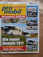 pro mobil Reisemobil Katalog 2011 Hymer, VW T5,Bürstner,Pössl