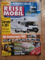 Reise Mobil 11/2008 Carado A 361,TEC Advantec Dauertest,Rapido 9