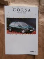 Opel Corsa B Grand Slam Prospekt Januar 1995