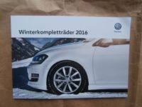 VW Winterkompletträder 2016 Prospekt alle Modelle NEU