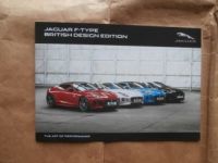Jaguar F-Type British Design Edition Sonderprospekt 1/2016 NEU