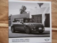 Mini Cabrio One Cooper +S D SD +JCW März 2016 F57