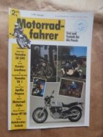 Motorradfahrer 1/1991 Yamaha SR5009,TR1,Aprilia Pegaso,Dnepr MT8
