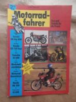 Motorradfahrer 2/1990 Suzuki DR-Big 800,Honda CB 750 Four,