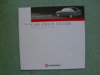 Vauxhall Car Price Guide 23.1.1999 Tigra Corsa Astra Vectra Sint