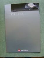 Vauxhall Zafira UK Prospekt Englisch 12/1998 NEU