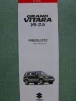 Suzuki Grand Vitara V6-2.5 5türer Preisliste 2/2001