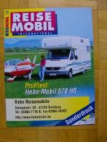 Reise Mobil 7/1999 Hehn Mobil 570 HS Mercedes Benz Sprinter