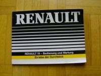 Renault R19 Betriebsanleitung 9/1989 Rarität