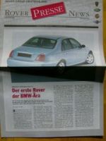 Rover Presse News 12/1998 75 Vorstellung-Modell-Report