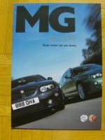 Rover MG ZT ZT-T Niederlande Prospekt 2004 NEU