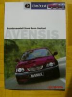 Toyota Avensis linea luna limited Prospekt 3/1999 NEU