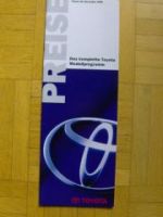 Toyota Preise Modellprogramm 6.11.1998 NEU
