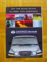 Daewoo Korando Prospekt +Preisliste 8/1998 NEU