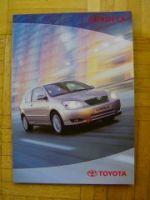 Toyota Corolla Prospekt 1/2002 +Preisliste NEU Typ E120