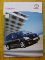 Toyota Corolla Verso Prospekt 4/2006 +Preisliste NEU