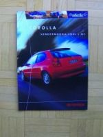 Toyota Corolla Cool Line Prospekt 9/1999 NEU Typ E110