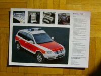 VW Touareg als NEF Notarzt Prospektblatt 5/2003 NEU