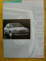 Toyota Corolla 4 doors Prospekt 11/1998 Schweden
