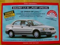 Suzuki Baleno 1,3 GL Plus Special Prospekt 4/1999 NEU