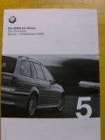 BMW Preisliste 5er Limousine Touring E39 1999 +M5