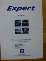 Peugeot Expert Kombi Preisliste 1.9.1999