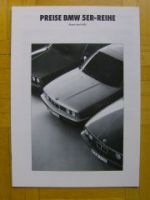 BMW Preisliste 5er Reihe E34 1991 +M5