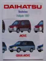 Daihatsu Neuheiten Frühjahr 1997 Prospekt Move +Gran Move