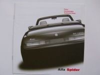 Alfa Romeo Spider Preisliste 8/2001 NEU
