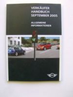 BMW Mini Verkäuferhandbuch Allgemeine Infos Mini +Cabrio 9/2005