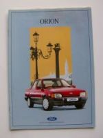 Ford Orion Prospekt 7/1988 + Ghia Ausstattung