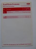 Ford Fiesta Economy Preisliste 9/1993