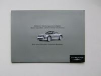 Chrysler Crossfire Roadster Prospekt 3/2004 NEU