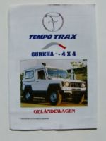 Tempo Trax Gurkha 4X4 Prospekt Deutsch aus Indien
