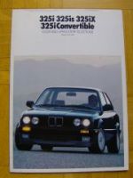 BMW Color and Upholstery Selections 325i/is/ix&Convertible E30 1