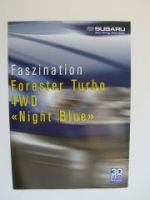 Subaru Forester Turbo 4WD Night Blues Prospekt 2/2002 NEU