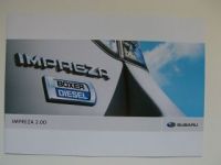 Subaru Impreza 2.0d Boxer Diesel Prospekt 12/2008 NEU