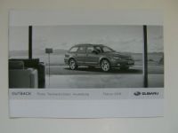 Subaru Outback Preisliste +Technik+Ausstattung 2/2008