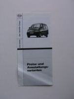 Nissan Vanette Cargo Preise & Ausstattungsvarianten 3/2000