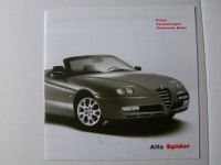 Alfa Romeo Spider Preisliste 4/2003