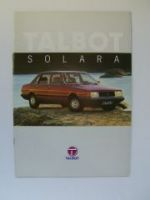 Talbot Solara Prospekt 4/1980 Rarität