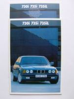 BMW 730i 735i 735iL Prospekt 2/1986 +Farben/Polster E32